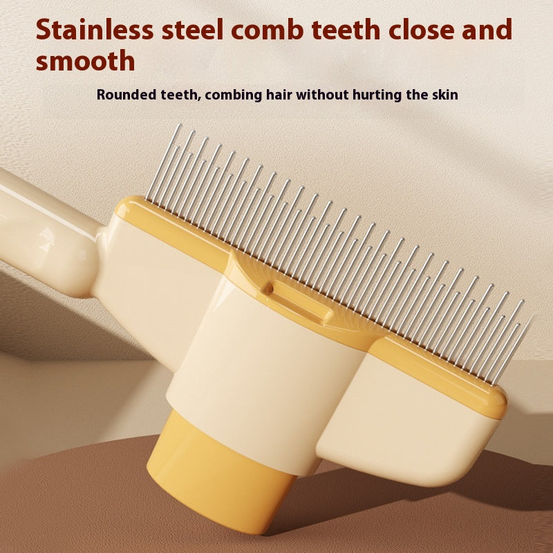 Professional Pet Comb for Dogs and Cats with Release Button Flea Cat Combs for Cats and Dogs - Easy to Use and Durable Grooming Tool Pet Products